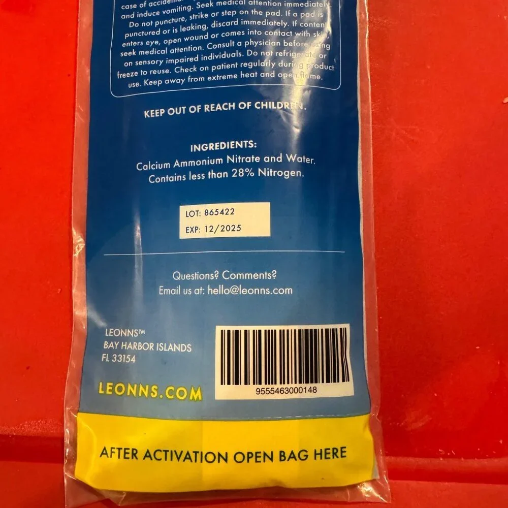 Leonns Perineal Instant Cold Pack Single Use Set of 8